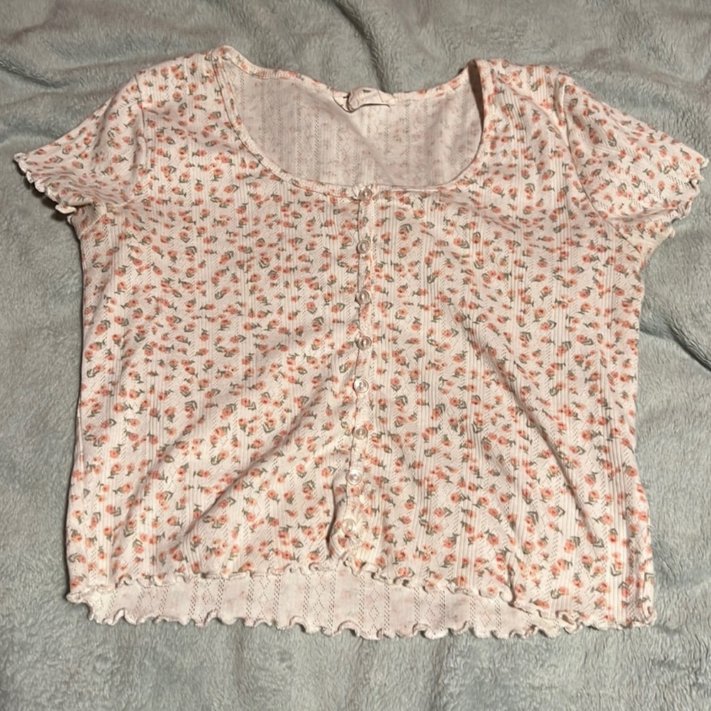 Flower shirt,hippie rose, kids XL